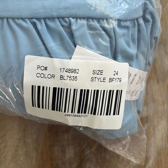 J Crew Swimsuit Size‎ 24 Ruched Square Neck One Piece Blue - Picture 7 of 7